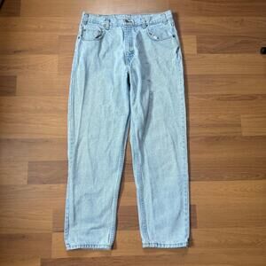 Men's Vintage 90's Nuovo Country Seat Light Wash Denim Blue Jeans Sz 32 x 30 VTG